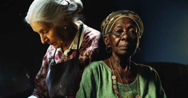 Portrait de deux grand-mères