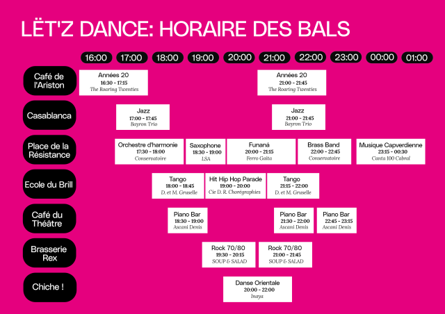 horaires des bals